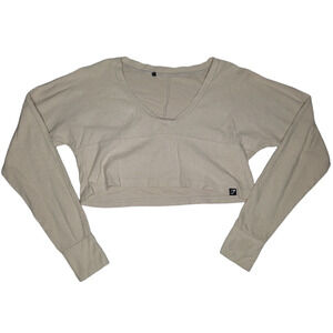 Gymshark Linen Long Sleeve Crop Top